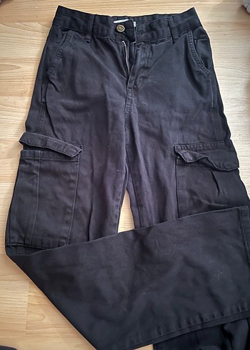 Siyah Rahat Kesim Midi Kadın Kot Pantolon - Görsel 2