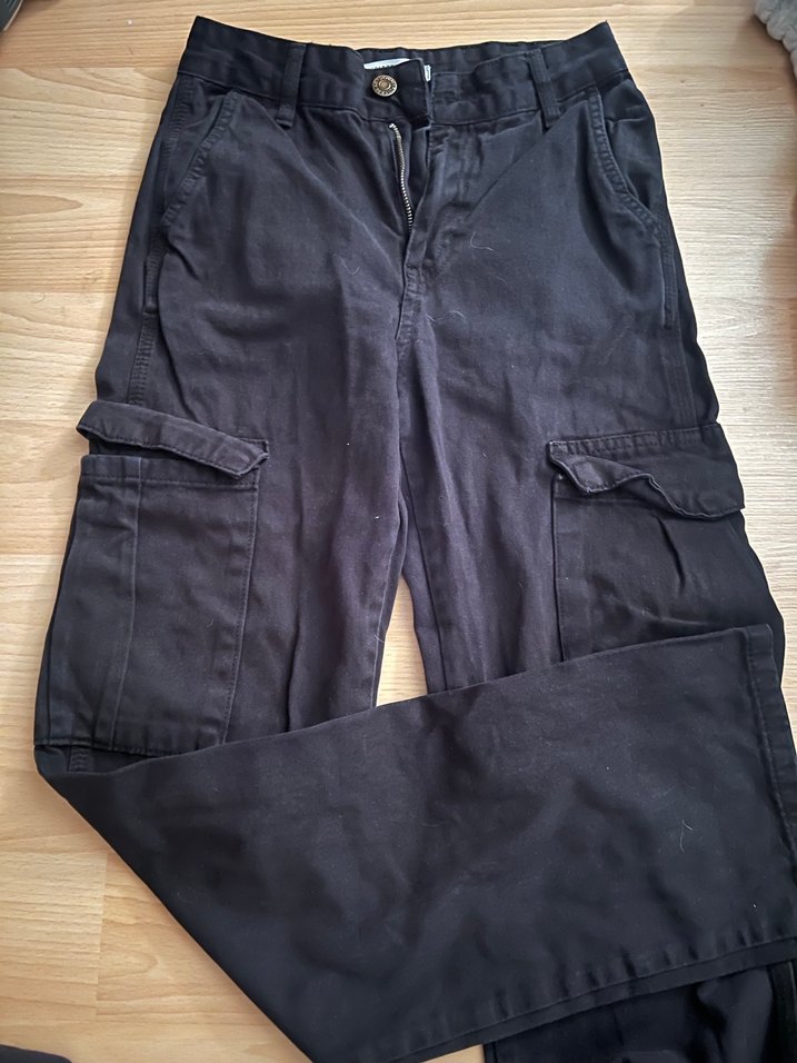 Siyah Rahat Kesim Midi Kadın Kot Pantolon - Görsel 2