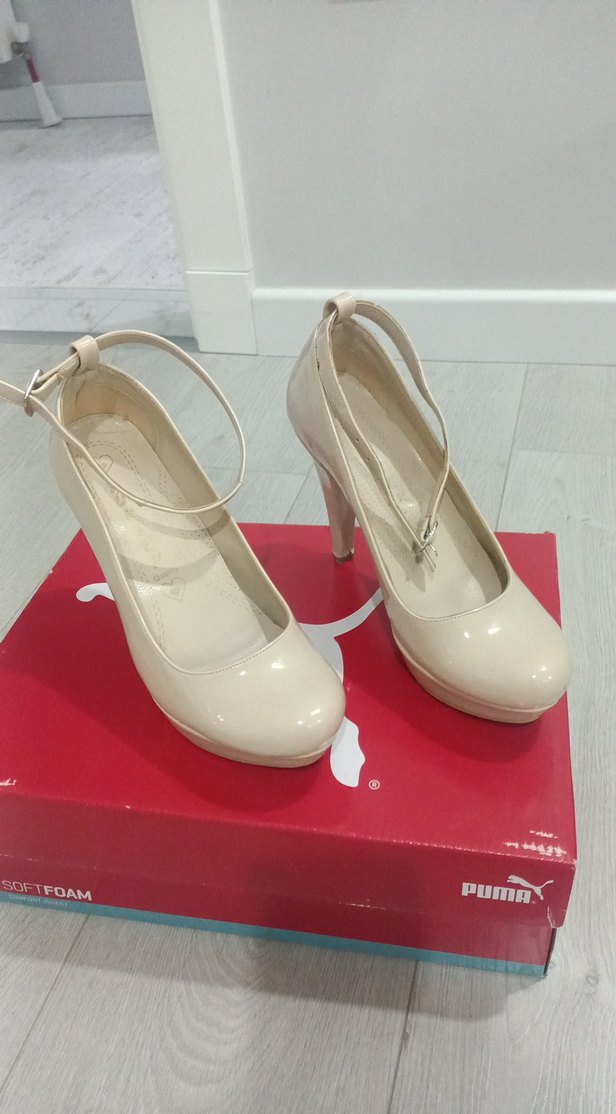 Bej Platform Topuklu Kadın Stiletto - Görsel 2