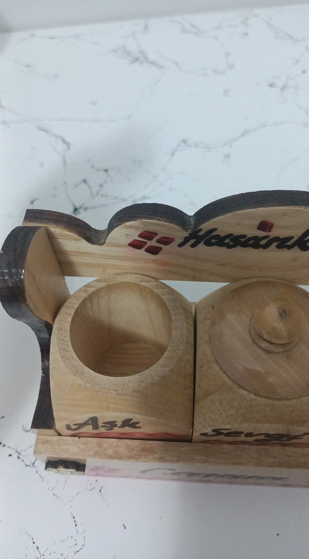 Hasankeyf Temalı Ahşap Baharatlık Seti - Görsel 2