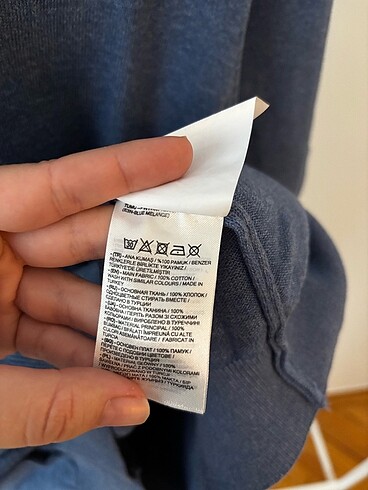 xl Beden LC Waikiki Erkek V Yaka Mavi Triko Kazak