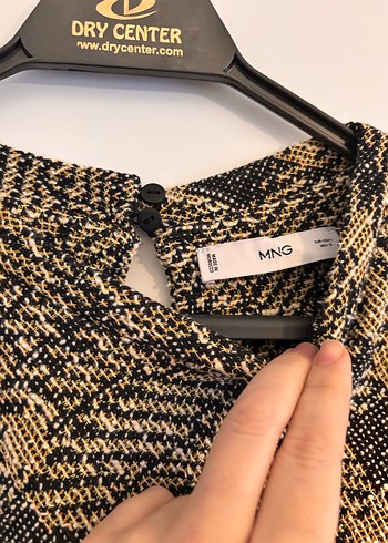 Mango Desenli Kolsuz Triko Elbise - Görsel 2