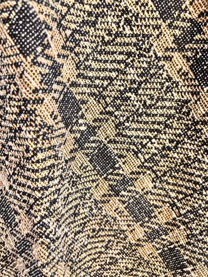 Mango Desenli Kolsuz Triko Elbise - Görsel 4