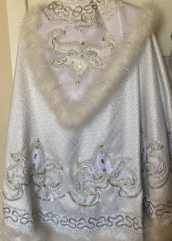 Klasik Gri Nakışlı Kürklü Çocuk Takımı - Görsel 2