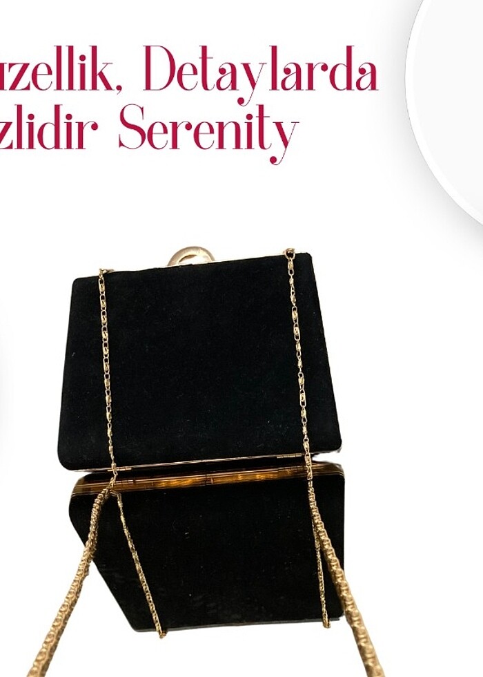 Serenity El Yapımı Kadife Çanta - Görsel 2