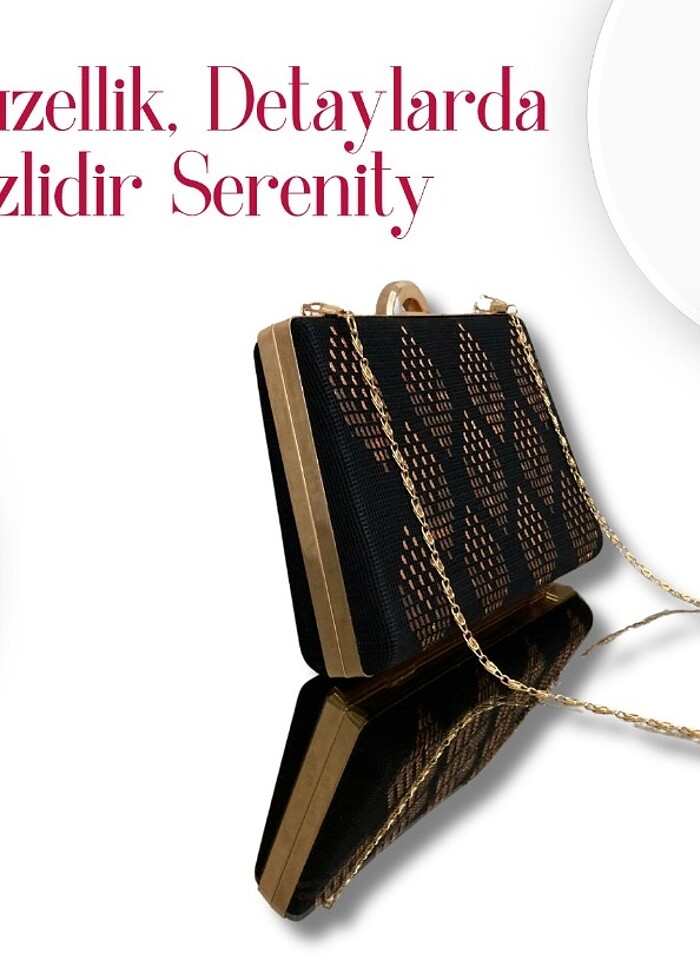 Serenity El Yapımı Kadife Çanta - Görsel 3