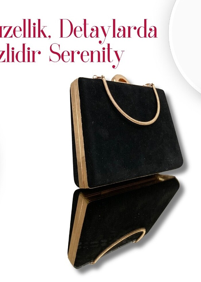 Serenity El Yapımı Kadife Çanta - Görsel 4