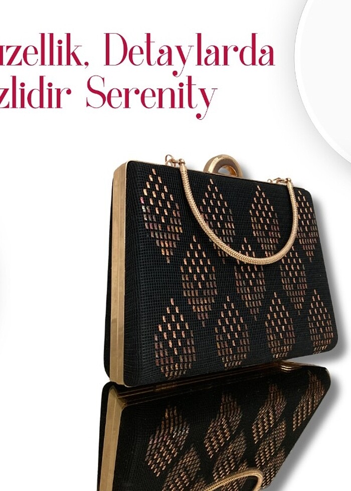 Serenity El Yapımı Kadife Çanta - Görsel 5
