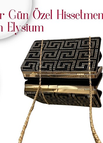 Elysium El Yapımı Kadife Çanta - Görsel 2