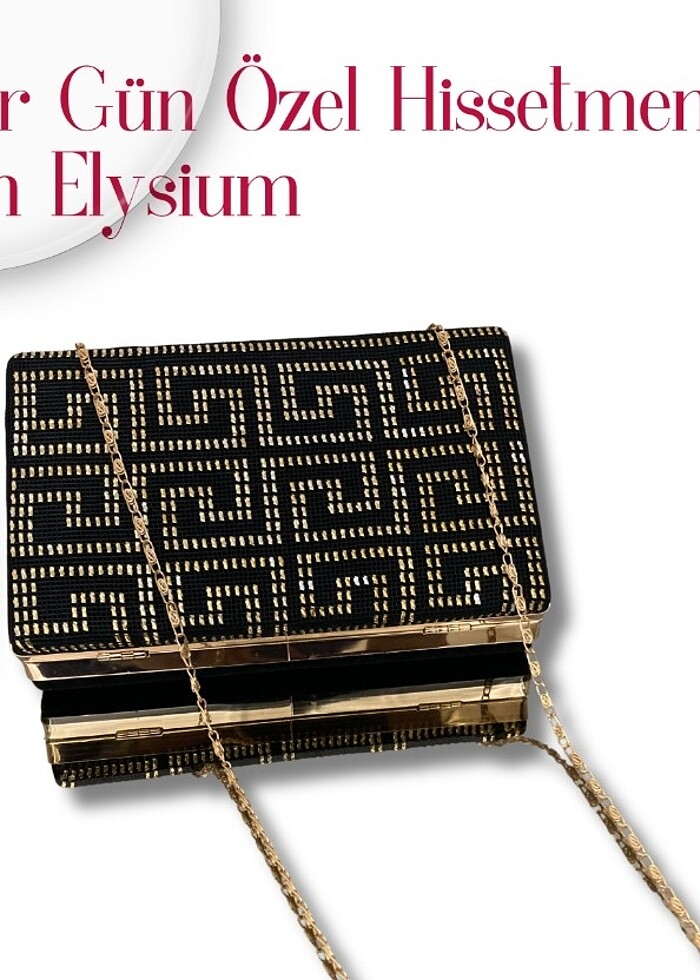 Elysium El Yapımı Kadife Çanta - Görsel 3