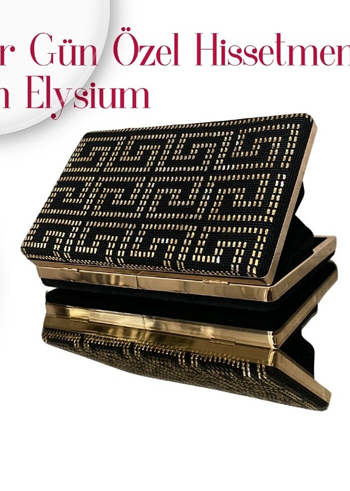 Elysium El Yapımı Kadife Çanta - Görsel 5