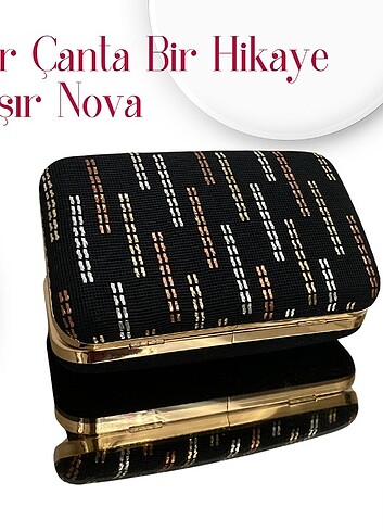 Nova El Yapımı Kadife Çanta - Görsel 2