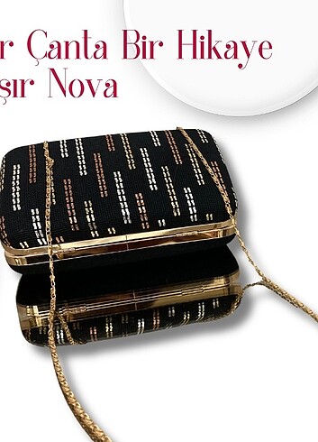 Nova El Yapımı Kadife Çanta - Görsel 5