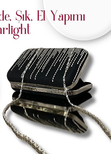 Starlight El Yapımı Kadife Çanta - Görsel 3
