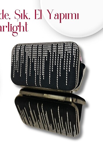 Starlight El Yapımı Kadife Çanta - Görsel 4