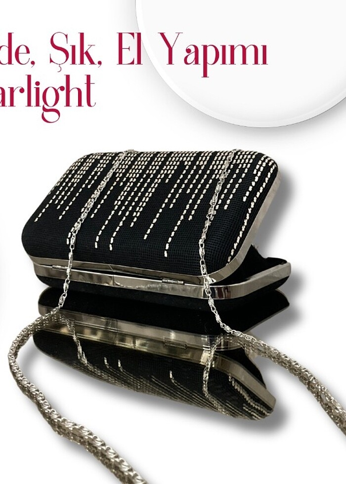 Starlight El Yapımı Kadife Çanta - Görsel 3