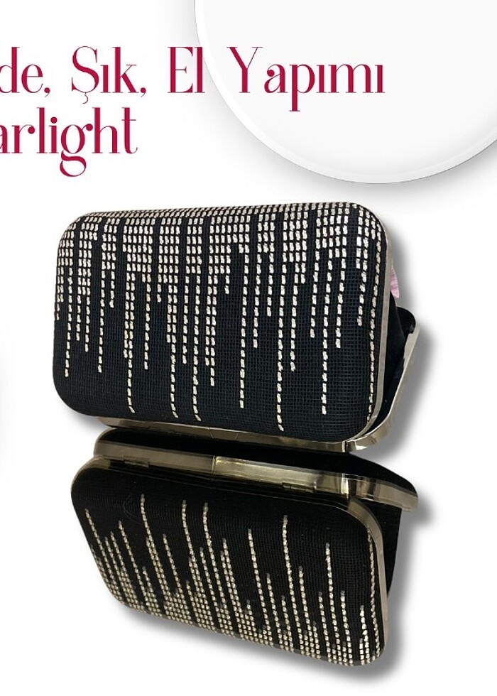 Starlight El Yapımı Kadife Çanta - Görsel 4