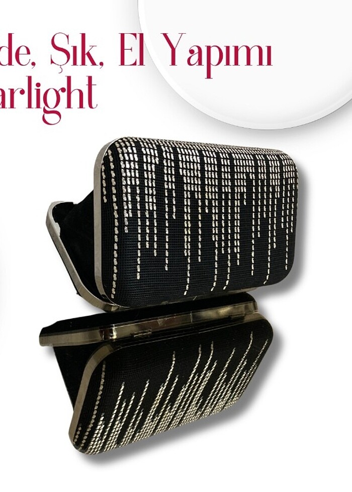 Starlight El Yapımı Kadife Çanta - Görsel 5