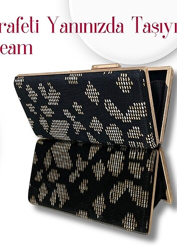 Sedef El Yapımı Kadife Çanta - Görsel 2