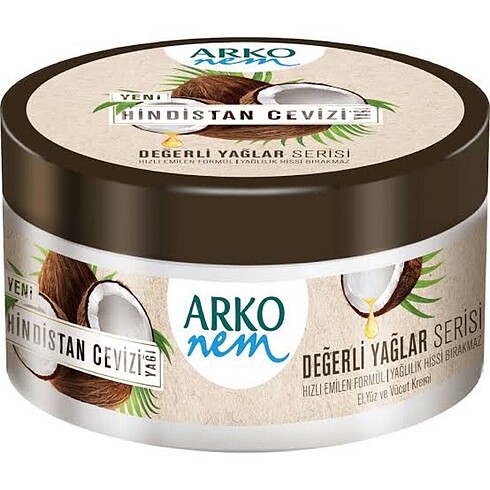 Arko Nem Hindistan cevizi yağı cilt bakım kremi 250 ml