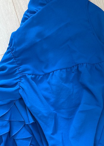 Mavi Bohem Robalı Kız Elbisesi - Görsel 4