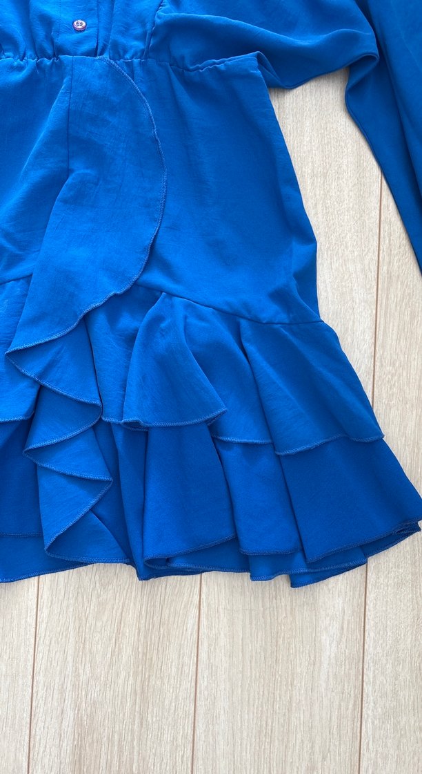 Mavi Bohem Robalı Kız Elbisesi - Görsel 3