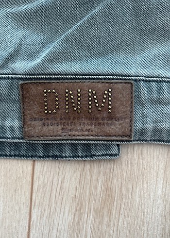 Düğmeli Gri Mavi Kot Ceket, Rahat Kesim - Görsel 6