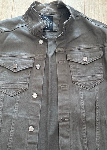 Siyah Kadın Denim Ceket Düğmeli - Görsel 2