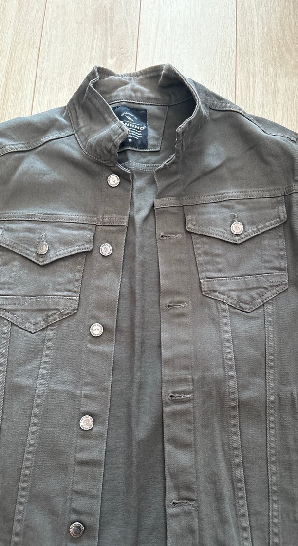 Siyah Kadın Denim Ceket Düğmeli - Görsel 2