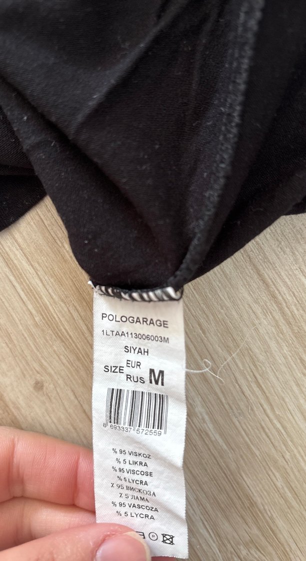 Nakışlı Boncuklu Siyah Bohem Kısa Kollu Tişört - Görsel 3