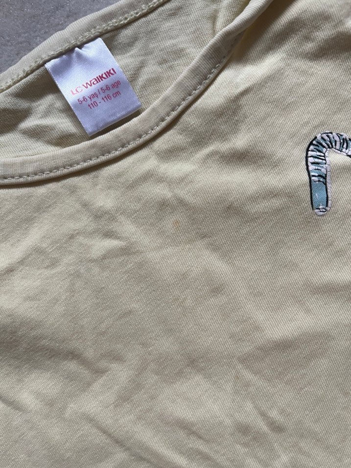 Kız Çocuk Sarı Kısa Kollu Pamuklu dondurma Takımı - Görsel 5