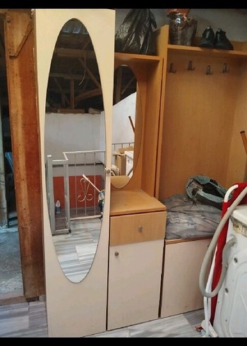 , Raflı ve Aynalı, Kahverengi portmanto - Görsel 4