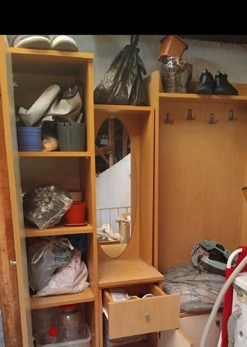 , Raflı ve Aynalı, Kahverengi portmanto - Görsel 2