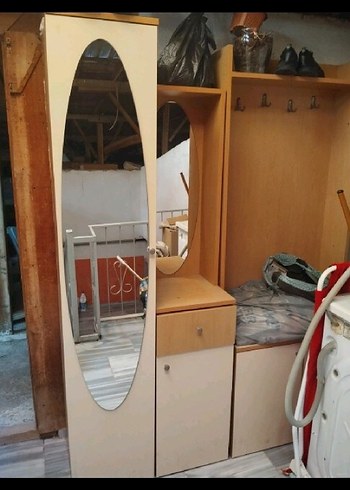 , Raflı ve Aynalı, Kahverengi portmanto - Görsel 3