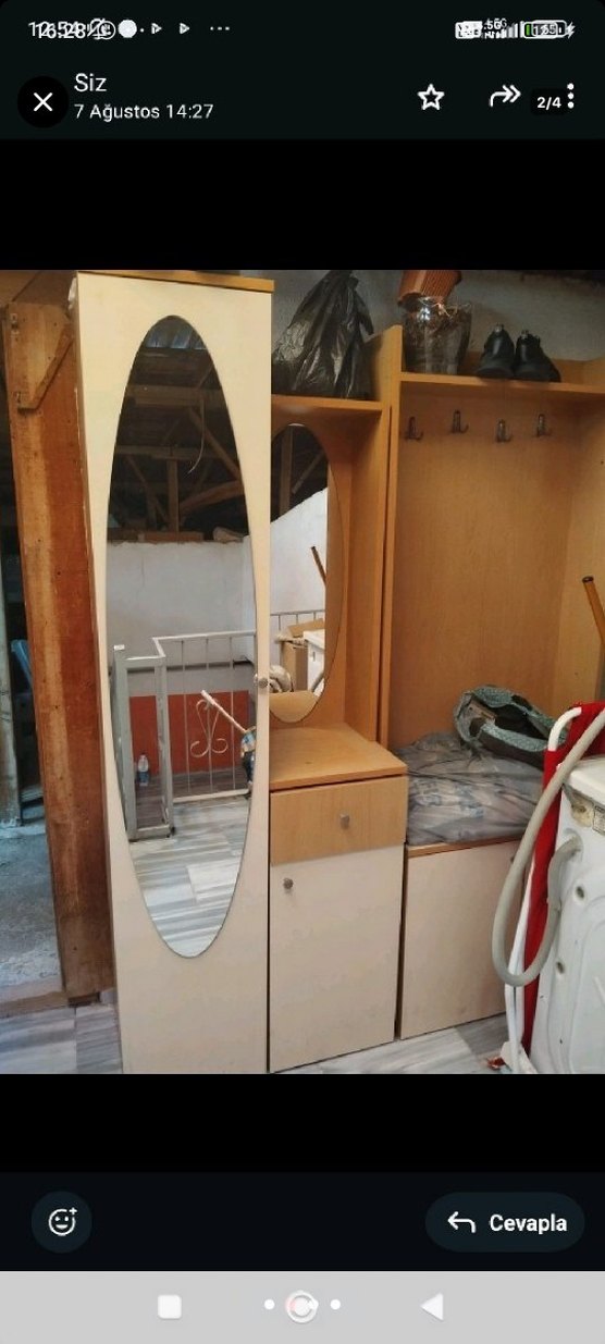 , Raflı ve Aynalı, Kahverengi portmanto - Görsel 3