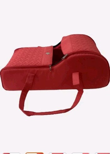 Kırmızı Kadın Çanta, Fermuarlı, Minimalist - Görsel 2
