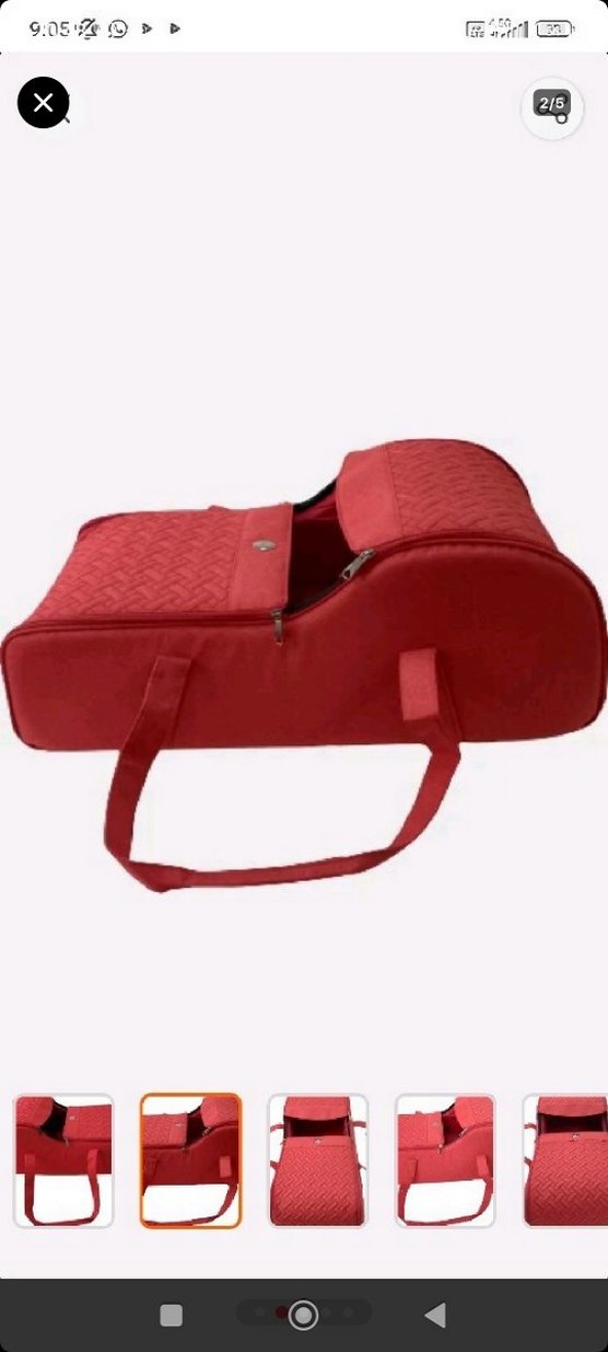 Kırmızı Kadın Çanta, Fermuarlı, Minimalist - Görsel 2