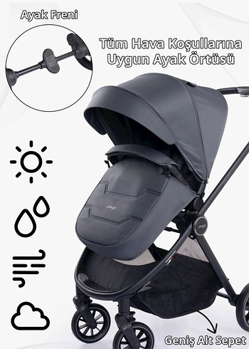 Prego 2028 Venüs Travel Sistem Bebek Arabası Siyah - Görsel 3