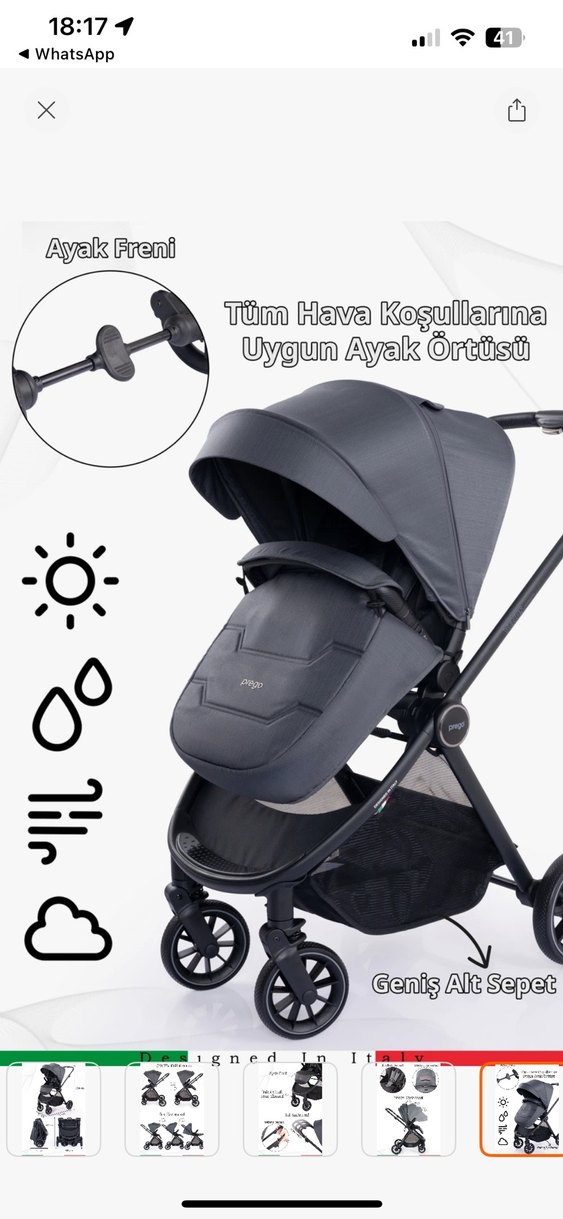 Prego 2028 Venüs Travel Sistem Bebek Arabası Siyah - Görsel 3