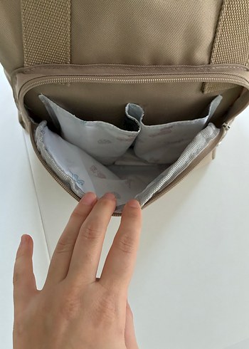 Bej Bebek bakım çantası - Görsel 2