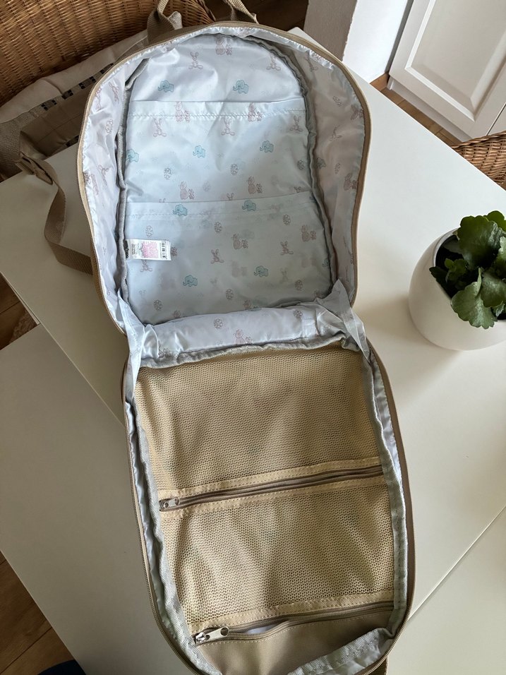 Bej Bebek bakım çantası - Görsel 3