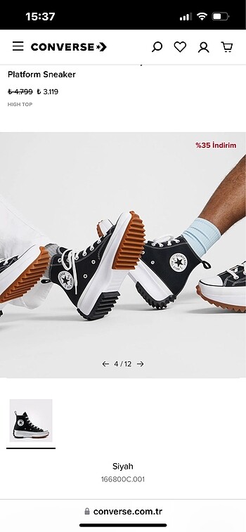 Converse yüksek taban converse