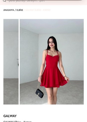 Diğer Kırmızı Straplez Mini Elbise
