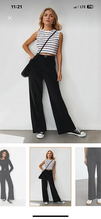Siyah Kumaş Pantalon