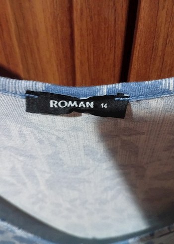 Düğmeli V Yaka Mavi Denim Bluz