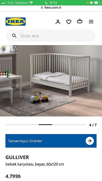 Ikea İkea Gulliver Bebek Beşiği