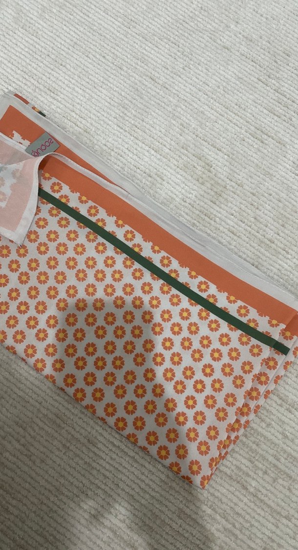 Turuncu Baskılı Eşarp - Görsel 2