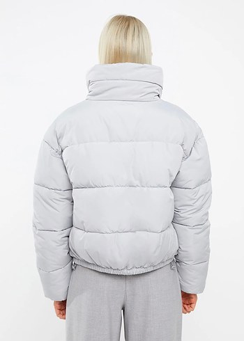 Beyaz Kadın Puff Mont - Görsel 3