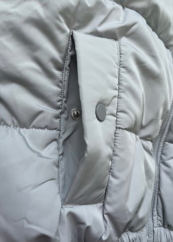 Beyaz Kadın Puff Mont - Görsel 9