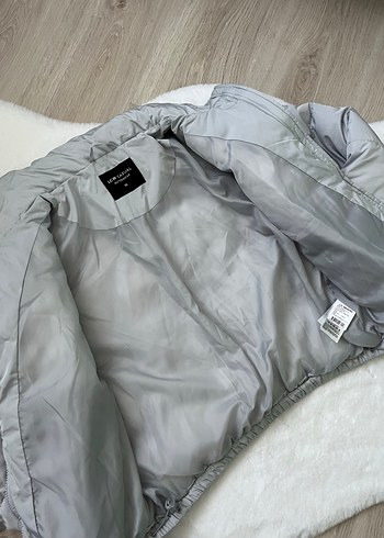 Beyaz Kadın Puff Mont - Görsel 11